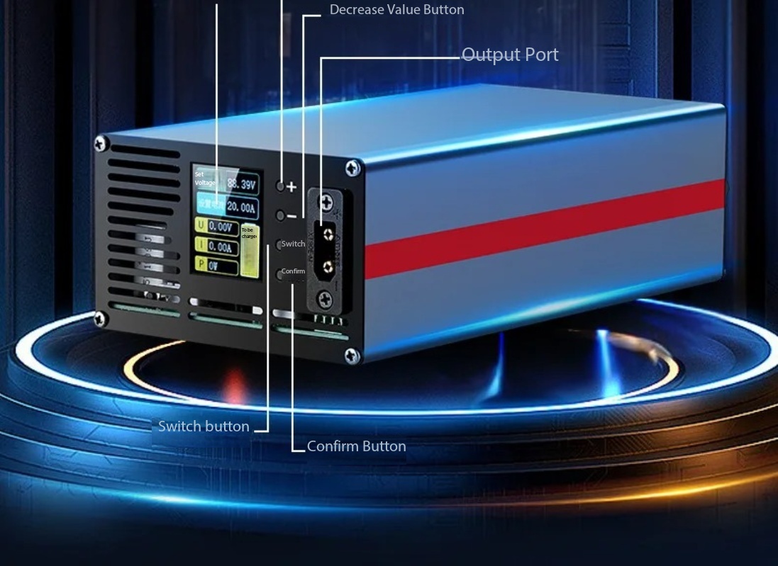 Smart Adjustable Voltage Lithi - 72V 15A Fast Charger review and price