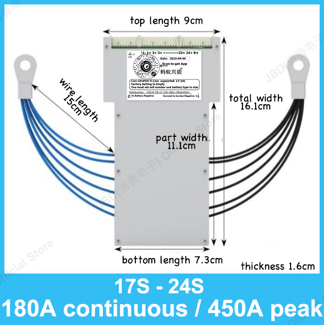 ANT BMS 17S to 24S 850A 300A 1 - 84V 50A Smart Bms Bluetooth review and price